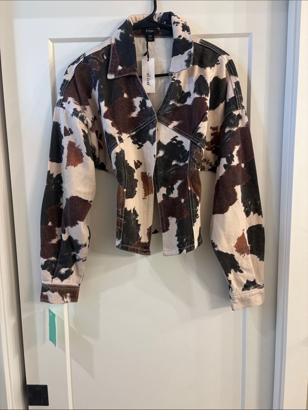 Nasty Gal women’s Cow Print Corset shirt